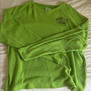 Boys Lie Vibrant Lime Crewneck Sweater